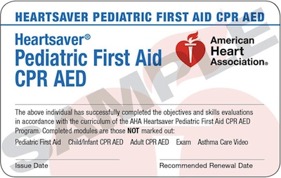 first aid certification